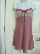 Urban Outfitters Pink Lace Trim Slip Dress Coquette Babydoll Mini Small