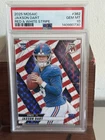 2025 Mosaic Jaxson Dart Rookie Card #362 RED & WHITE STRIPE - PSA 10 - Giants RC