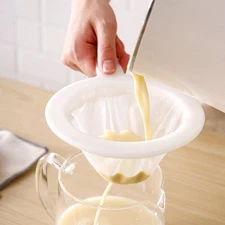 Nylon Fine Colander Sieve Strainer with Handle for Juice Soymilk Coffee Fil AL