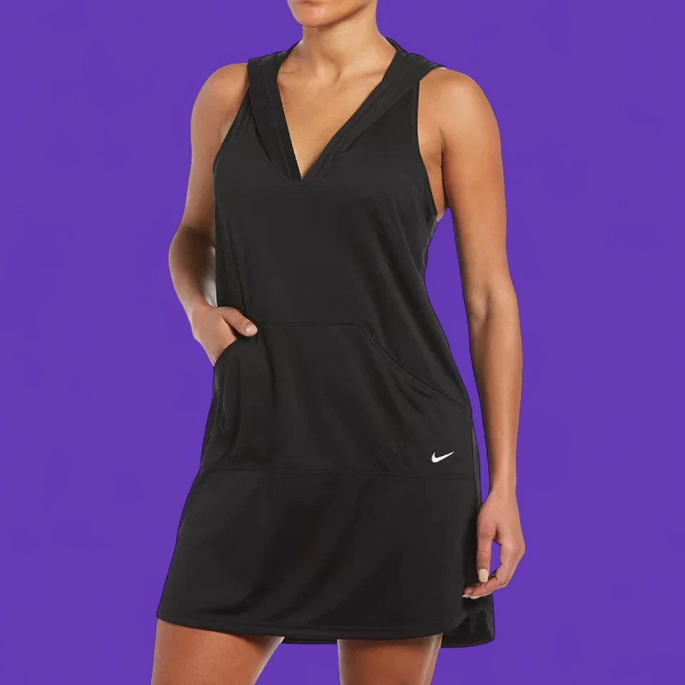 Vestido de encubrimiento de natación con capucha Nike Essential - talla grande Foto 2 de 4