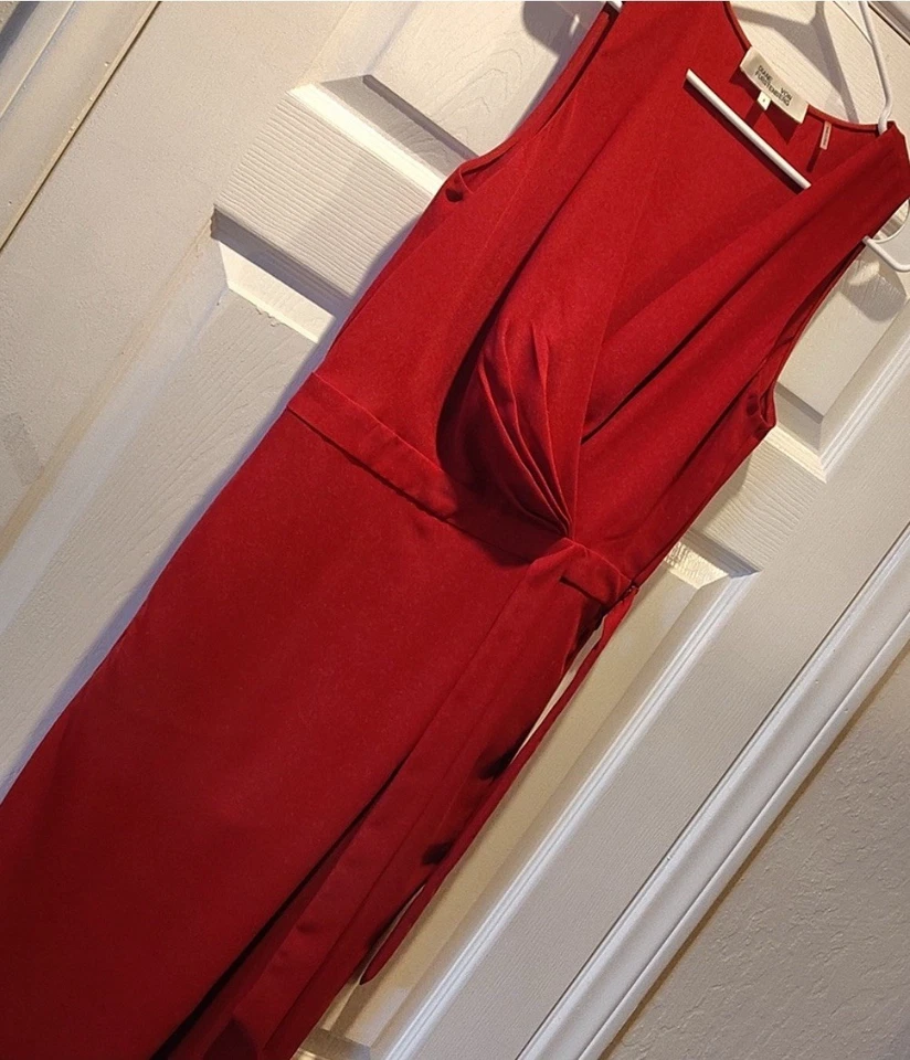 Diane von Furstenberg Cordia Red Desire Jumpsuit - Size 0 - Image 3 of 4