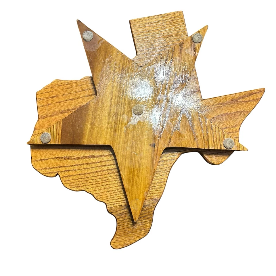 Handmade State Of Texas Lazy Susan Wooden Unfinished  - Image 2 of 2