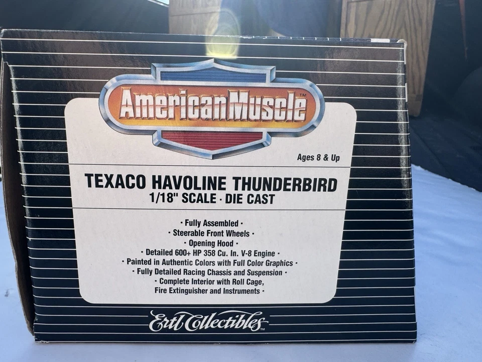 Texaco Havoline Thunderbird Davey Allison 1/18 American Muscle 1989 ERTL #7033 - Image 4 of 4