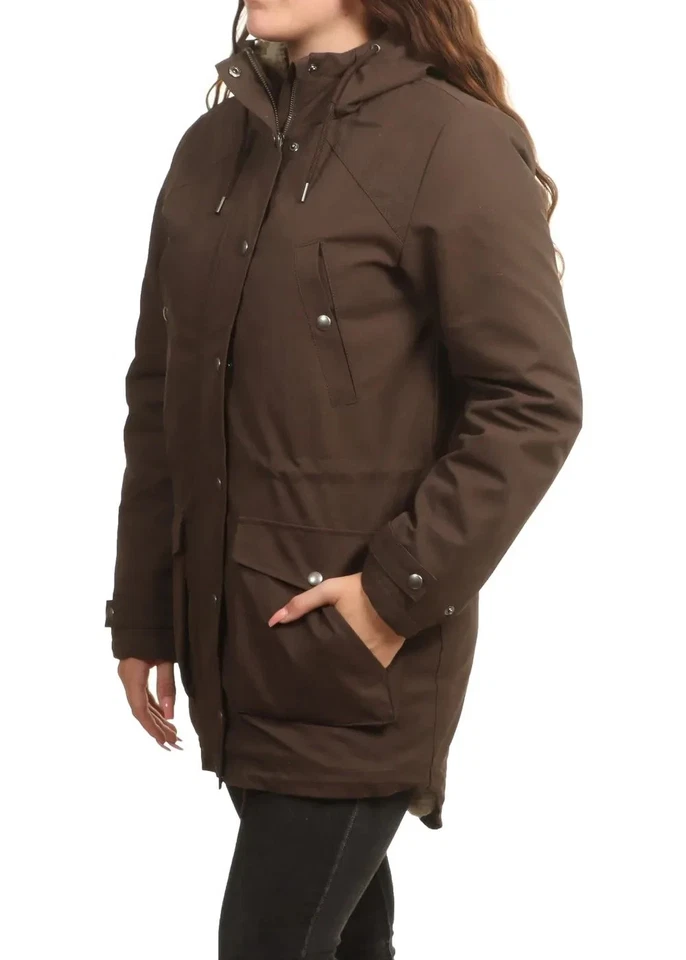 Volcom Walk On By Parka Jacket women (Dark Brown) REF B39B4 - Image 3 of 4