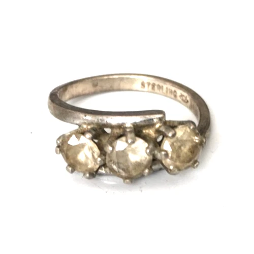 Vintage Ring MARKED 925 STERLING SILVER Size 5 Band Jewelry lot y