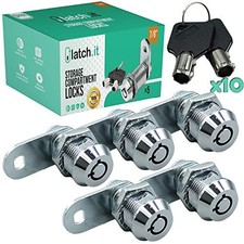 7/8  RV Storage Locks  5-Pack RV Compartment Locks  7/8" Chrome 5-Pack