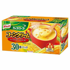 Taza Knorr sopa crema de maíz 30 paquetes, sopa instantánea de maíz dulce, paquete grande, Japón