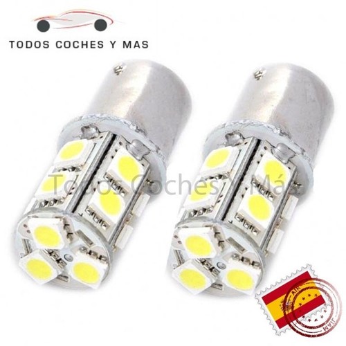 2 X BOMBILLAS LED COCHE BAY15D SMD 5050 P21/5W BLANCO FRENO TRASERA | eBay