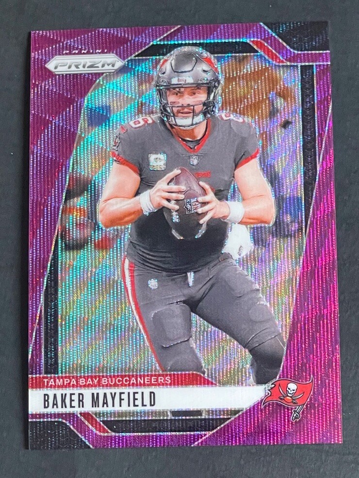 2024 Panini Prizm Baker Mayfield /99 Purple Wave Prizm #268 Buccaneers
