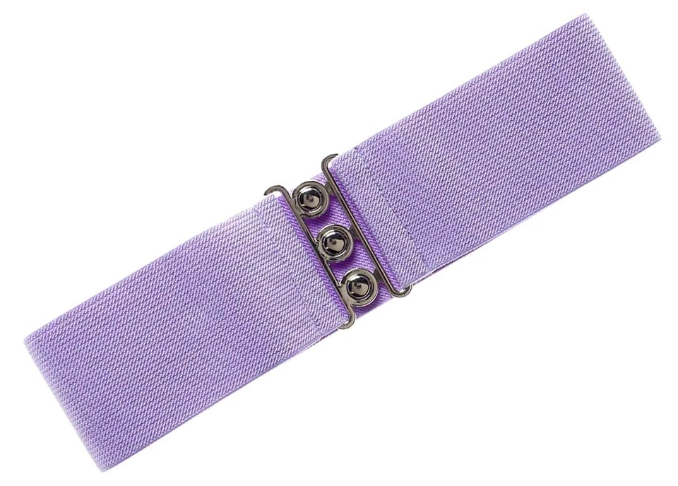 Hell Bunny «RETRO BELT» 50s Stretch Taillengürtel / Gürtel - Lavendel Rockabilly - Bild 1 von 1