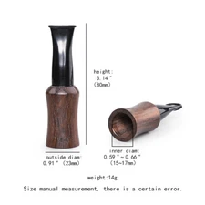 Ebony Wooden Cigar Mouthpiece Tips Portable Cigar Holder Size 38-42 Gauge Ring