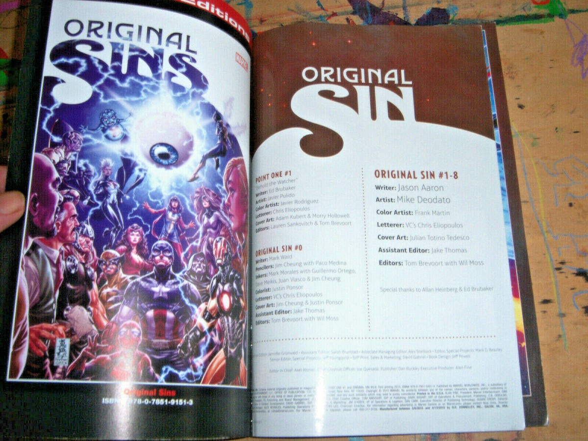 Original Sin 2015 Marvel 1st 4to SC VG+ Graphic Novel | eBay