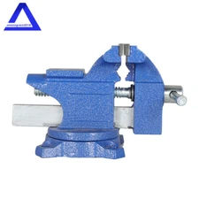 4.5" Heavy Bench Vise with Anvil Swivel Locking Base Table top Clamp New