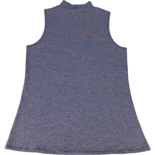 Ruby Ribbon Women's Medium Sleeveless Stripe Mock Turtle Neck Shell Top Purple - Picture 6 of 12