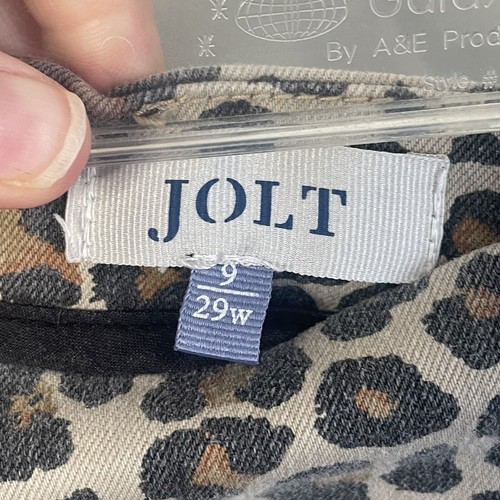 Jolt Juniors' Leopard Gepard Druck Stretch Denim Minirock - Größe 9/29w - Bild 4 von 9