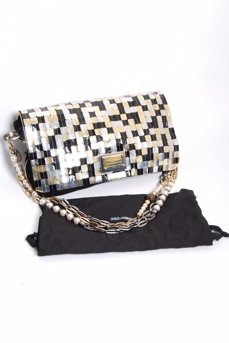 Dolce & Gabbana D&G EMBELLISHED MISS CHARLES BAG WITH