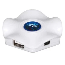 hot! USB 2.0 Hi-Speed 4-Port Splitter Hub Adapter For PC Computer Notebook White