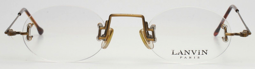 LANVIN 1211 001 Gold Unisex Oval Rimless Eyeglasses 45-21-135 B:32 - Picture 2 of 15