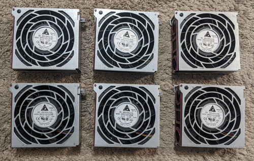 6 Fans HP ProLiant 120mm 384884-001 Delta PFC1212DE Brushless - Lot of 6