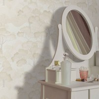 Vliestapete Elle Landschaft BäUme Berge Creme Beige Glitzer 10448-14 (3,74€/1Qm)