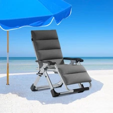 Outdoor Zero Gravity Chairs Camping Lounge Patio Padded Folding Lawn Recliner