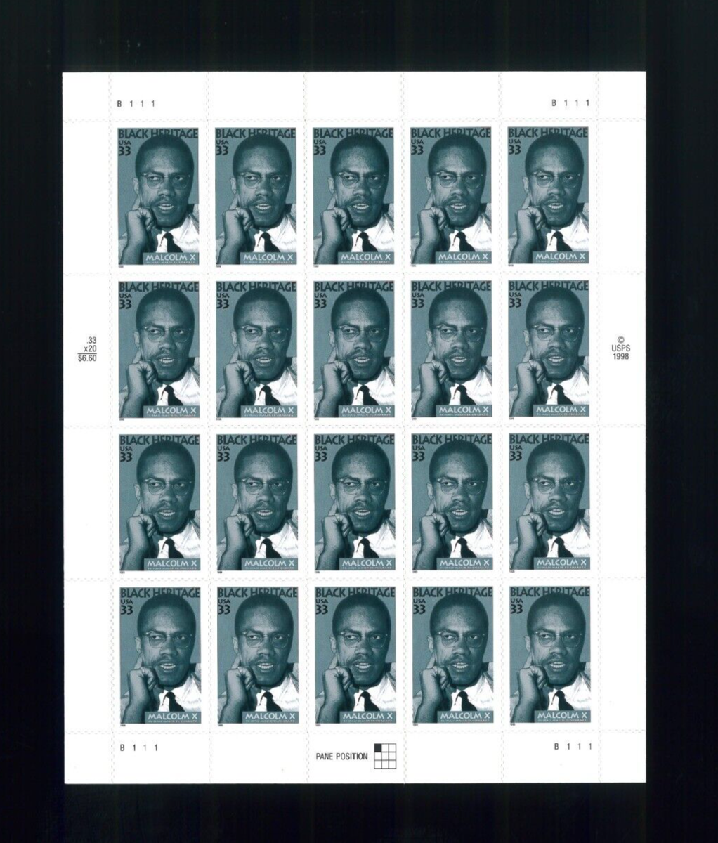 United States 33¢ Malcolm X, Civil Rights Postage Stamp #3273 MNH
