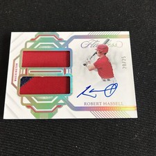 ROBERT HASSELL 2023 FLAWLESS DUAL PATCH AUTOGRAPH SILVER AUTO /25