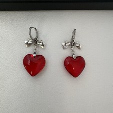 Love Heart Dangle Drop Earrings for Women