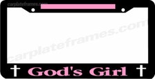 Gods Girl Pink Christian Jesus License Plate Frame Gods Girl Pink Christian Jesus License Plate Frame