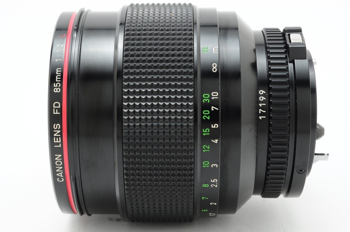 【美品】Canon キヤノン New FD 85mm F1.2 L MFレンズ NEAR MINT] Canon New FD NFD 85mm f1.2 L Portrait Prime MF