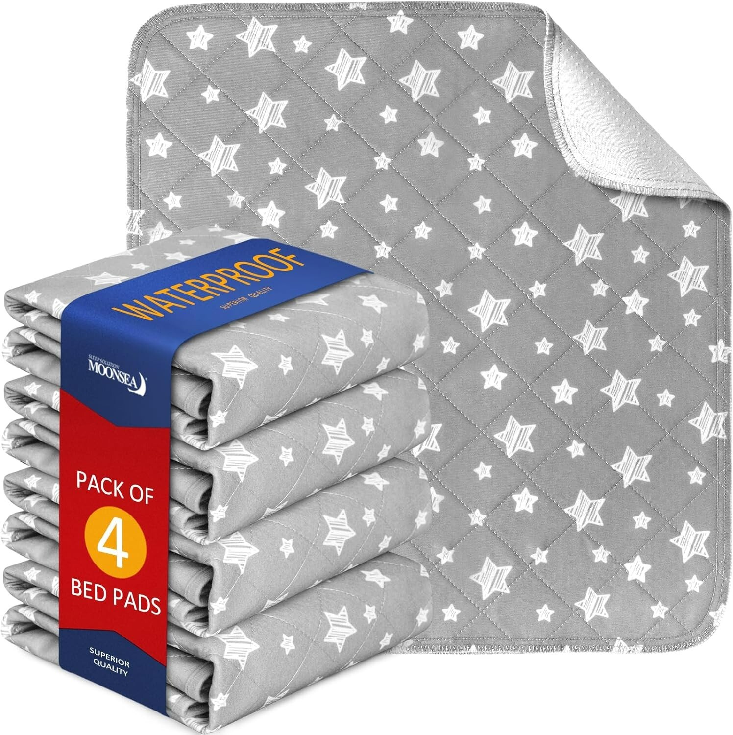 Pads Quilted Seat Pads Cover 4 Pack 22"x21"gray
