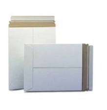 25 Pack - 13x18" PHOTO Rigid MAILER ENVELOPE STAY FLATS PLUS WHITE Peel & Seal