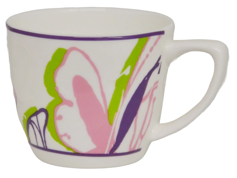 Tazze Tazzine Caffè Set per 4 Scherzer Laguna Dream in Porcellana Decorata Cups, fotografia 4 di 7