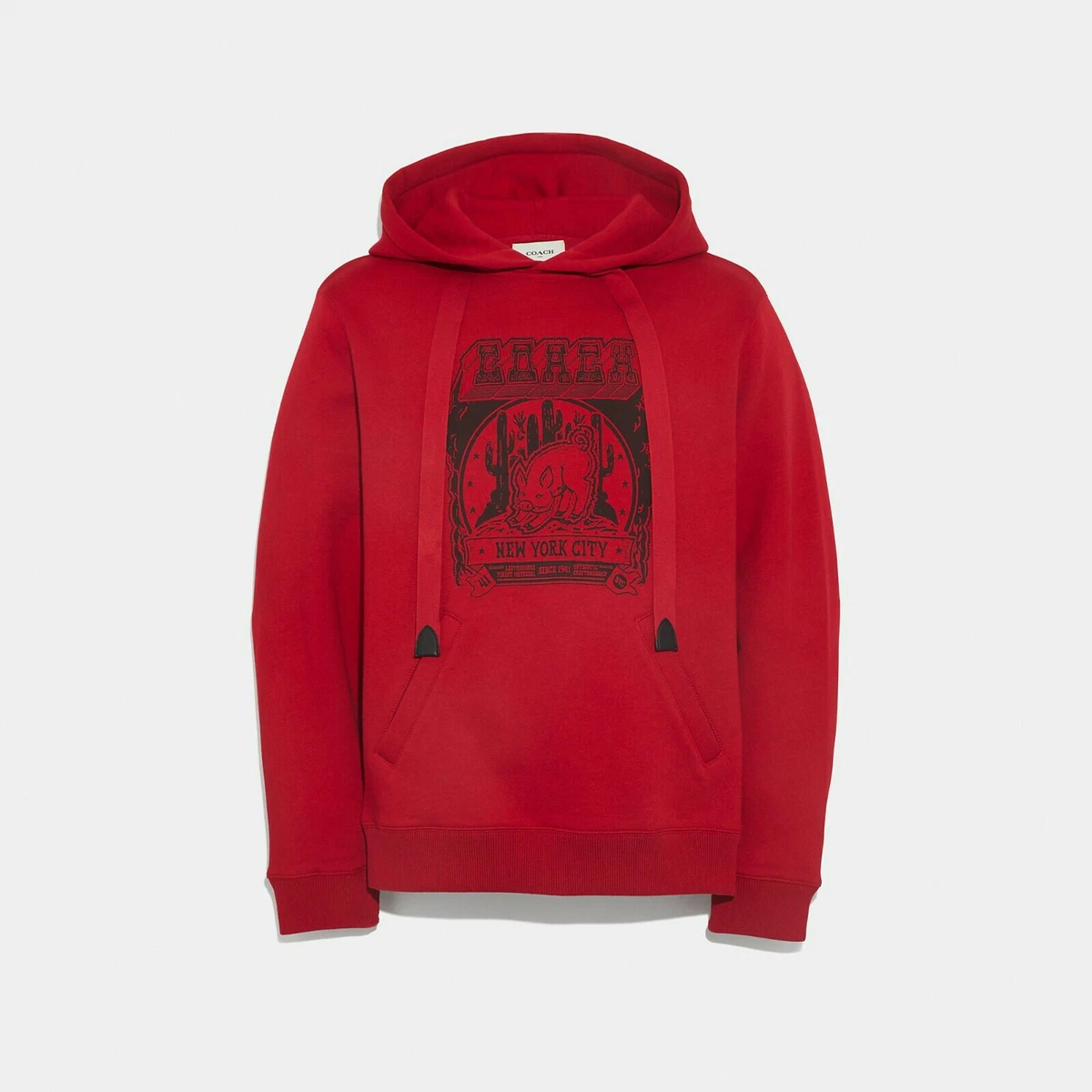 red coach hoodie
