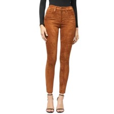 GOOD AMERICAN Good Waist Faux Suede Jeans in Tobacco Size 2 / 26
