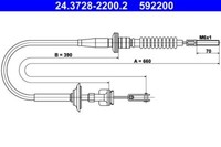 ATE 24372822002 Kupplungsseil Seilzug Kupplung KupplungsbetäTigung 592200