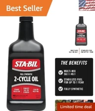 Low Smoke Full Synthetic Oil - 13 fl. oz. for 2-Cycle Engines and Snowmobiles
