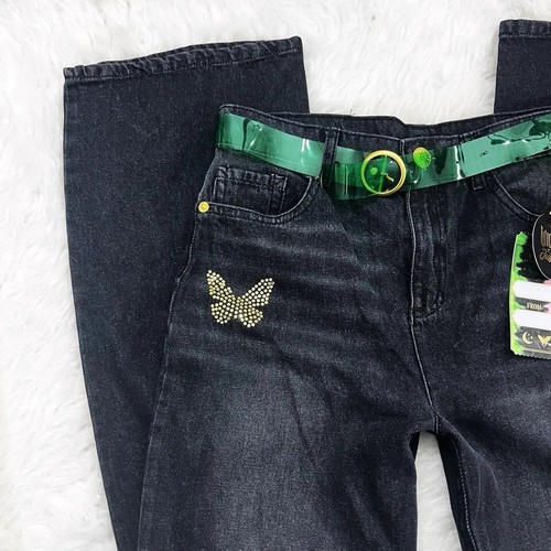 Wicked X Justice Girls Soft Stretchy Comfy Baggy Jeans Sz 10 - Picture 2 of 10