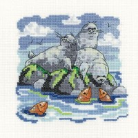 "Heritage Kreuzstich Set Aida \"Achtung\", ZäHlmuster, KCLO1643-A, 12,5X12,5Cm"