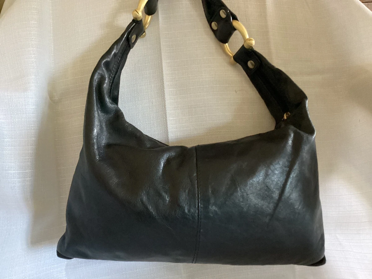 Coccinelle Black Leather Shoulder Purse Handbag. Braided Handle