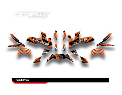 FIT FOR KTM DUKE 125-200-250-390 / 2017 - 2022 GRAPHIC STICKER SET