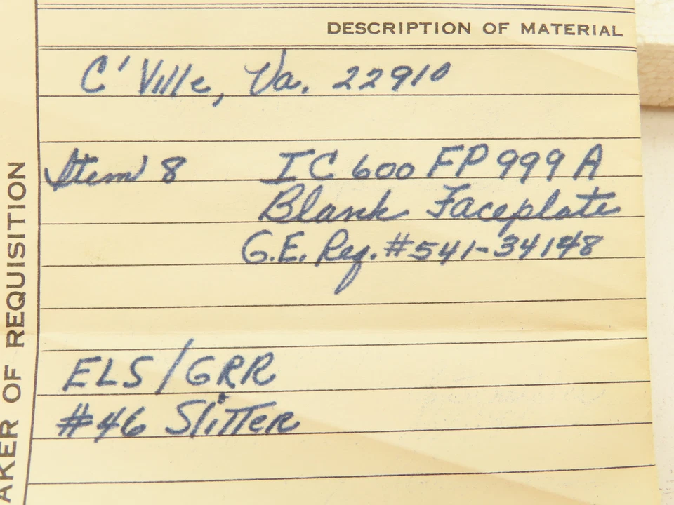 General Electric IC600FP999A GE Fanuc Filler Faceplates Series Six Lot of 6 - Image 2 of 4