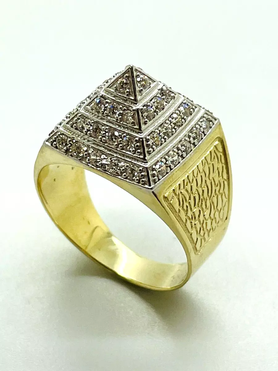 Gold pyramid ring sale
