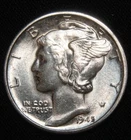 1945-D Mercury Dime Gem BU+++ FSB