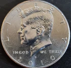 JFK HALF DOLLAR - 2010 P - VERY LOW MINTAGE - NIFC - BU - FREE SHIPPING
