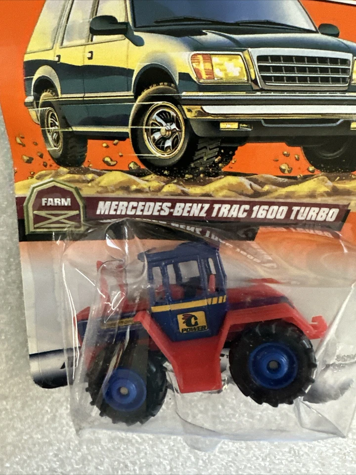 1999 Mercedes-Benz Trac 1600 Turbo #90 Blue/red Matchbox 36298 Farm series 18 - Image 3 of 4