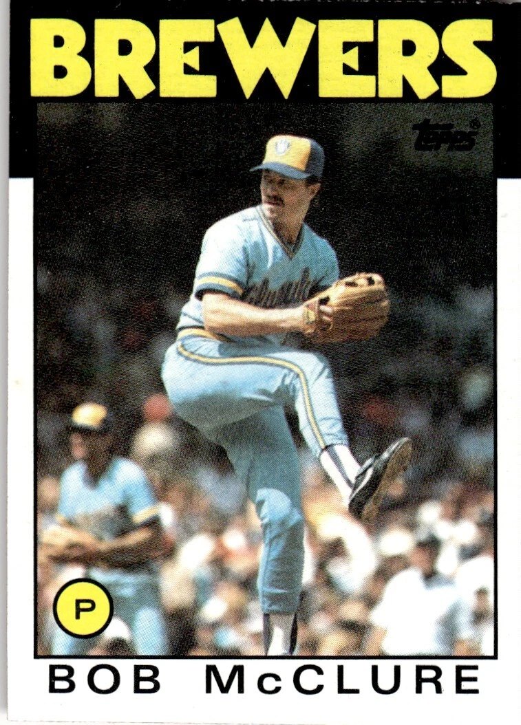 1986 Topps Bob McClure Milwaukee Brewers #684