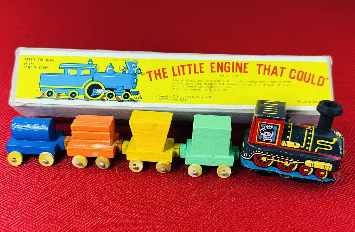 VTG 50s Kids Toy Train The Little Engine That could Japan Tin