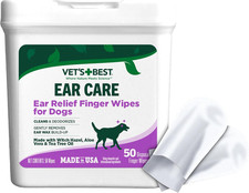 Ear Relief Finger Wipes, Ear Cleansing Finger Wipes for Dogs, Sooths Deodorize