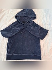 J. Crew Women  s Navy Velour Pullover Hoodie